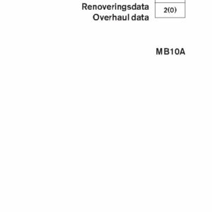 7727961 M.ATELIER MB10A Overhaul Data en Anglais